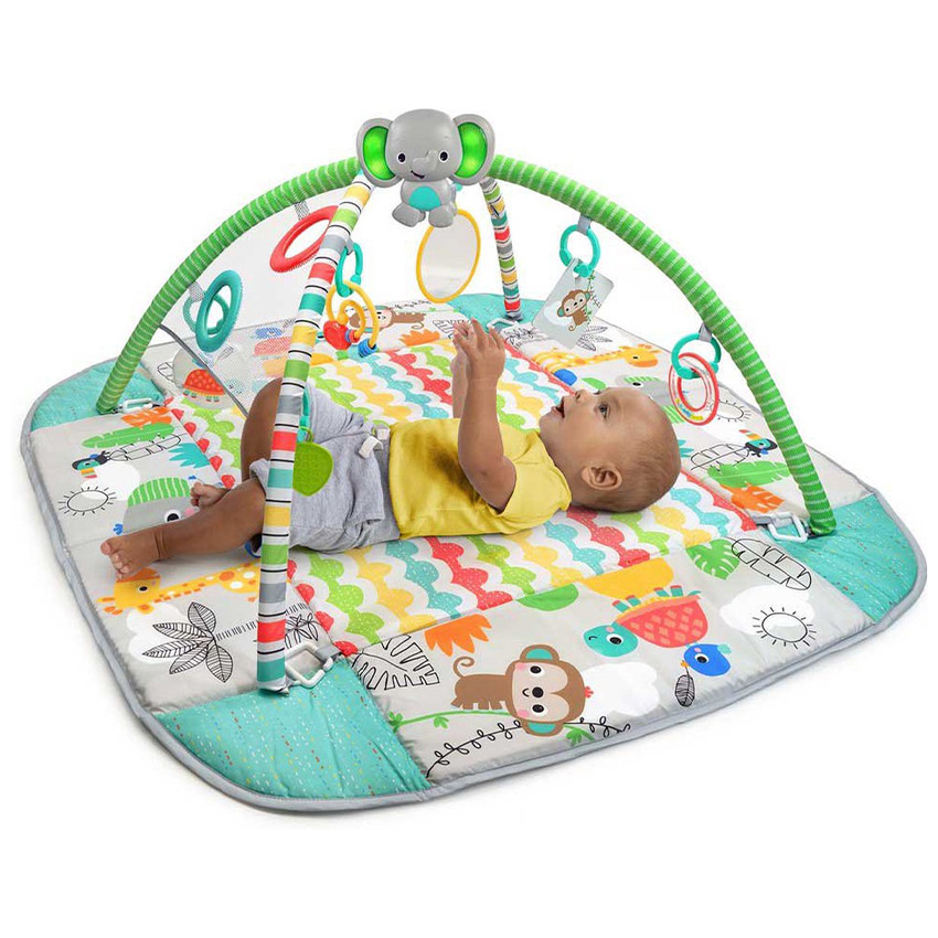 Tapis d'éveil 5 en 1 avec piscine à balles tropical 