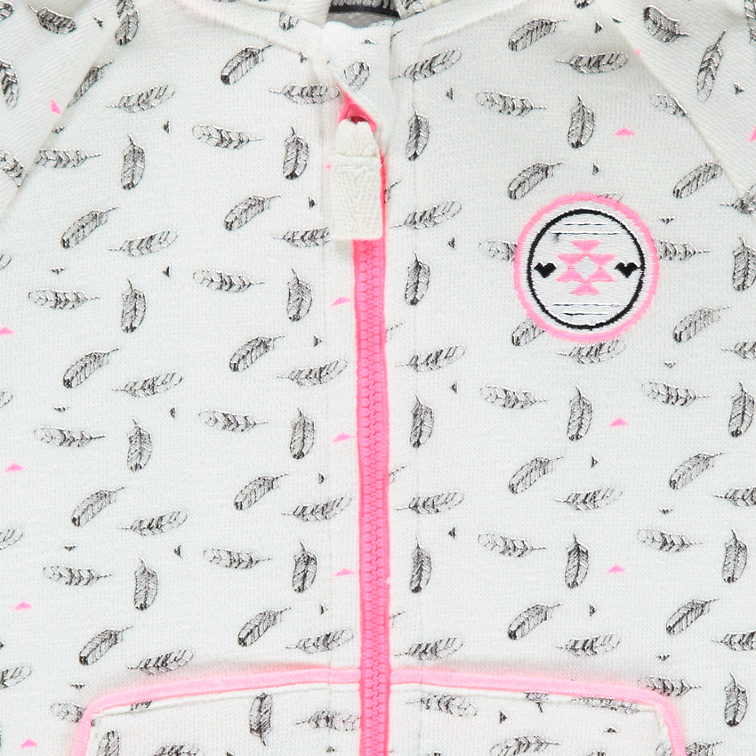 Ensemble de jogging en molleton imprimé plumes 