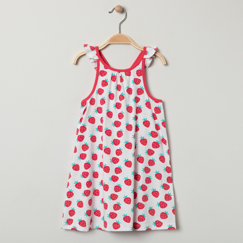 Robe imprimée à bretelles volantées pour bébé fille 