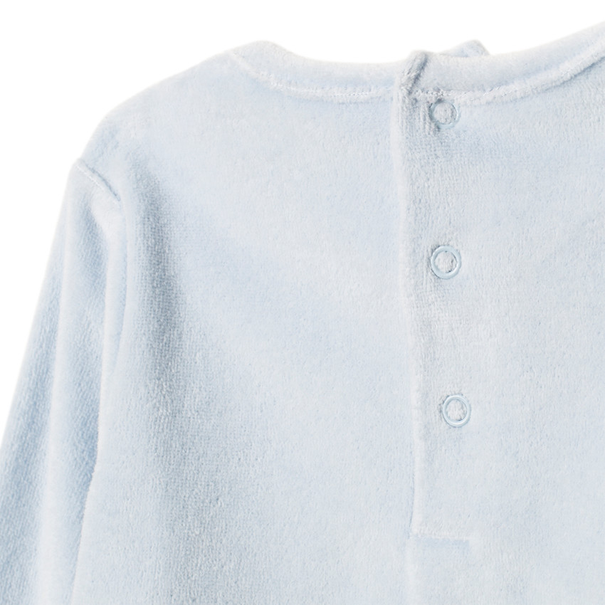 Pyjama en velours à message printé pour bébé garçon 