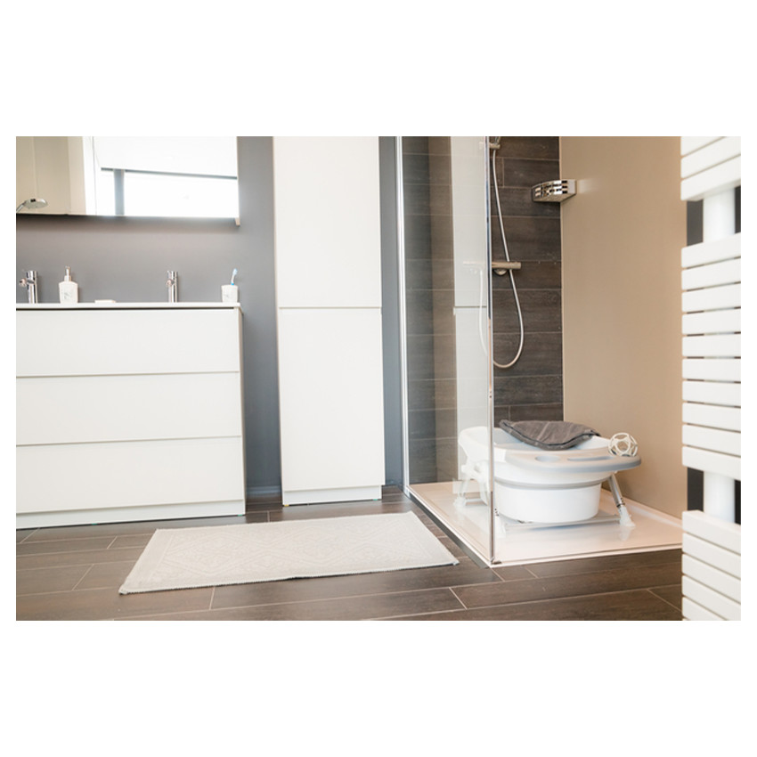 Baignoire douche pliable Gris/blanc 