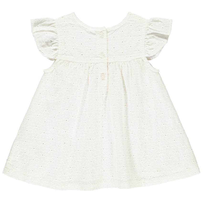 Tunique manches courtes en broderie anglaise pour bébé fille 