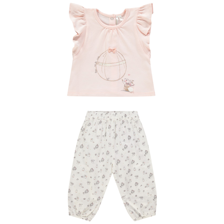 Ensemble avec t-shirt print oeuf et pantalon boule 
