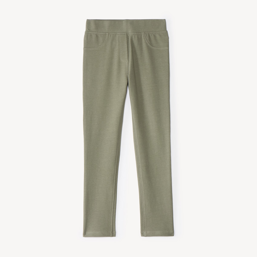 Jegging uni en maille pour fille