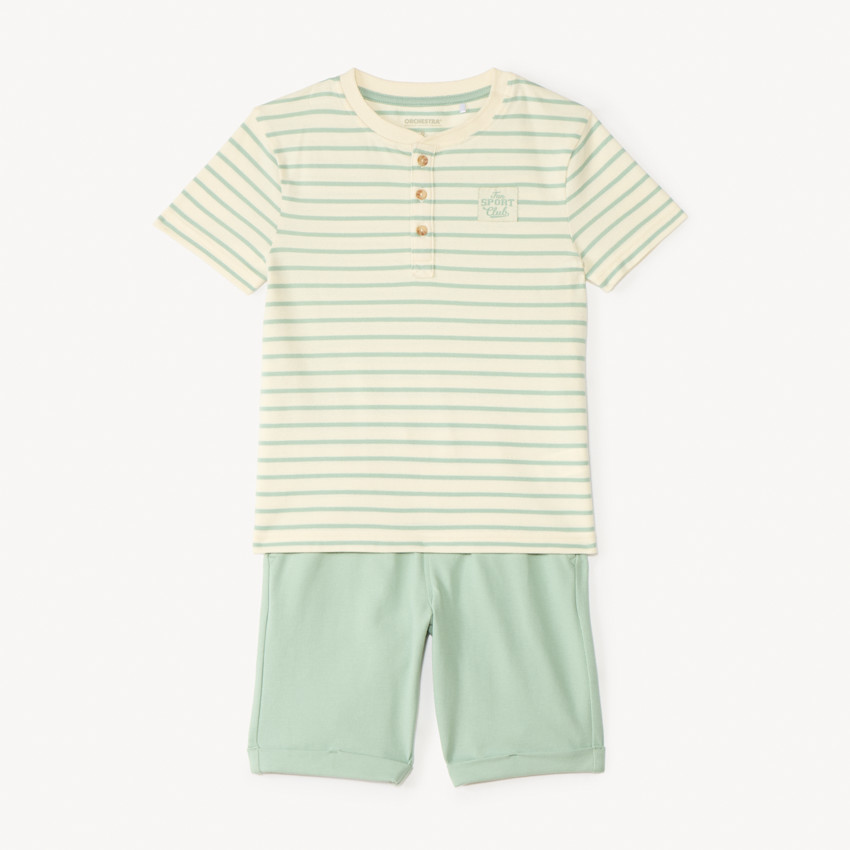 Ensemble 2 pièces à rayures pour garçon