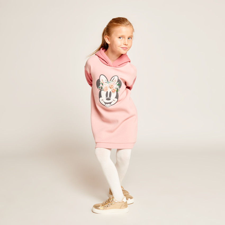 Robe à capuche en molleton Minnie Disney pour fille 