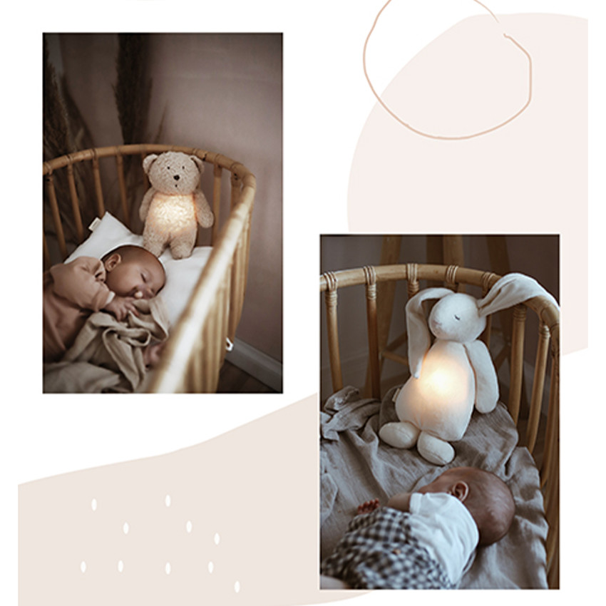 Peluche veilleuse son&lumière Coton Bio Sand Natur 