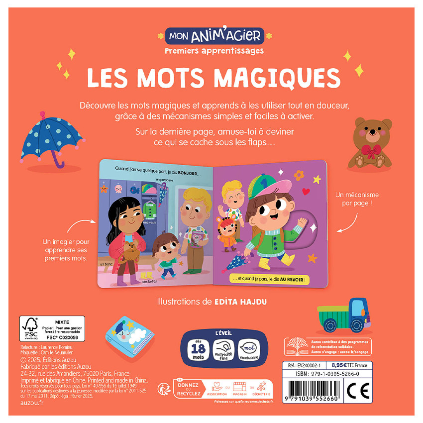 Livre "Mon anim'agier "Les mots magiques" 1an+   