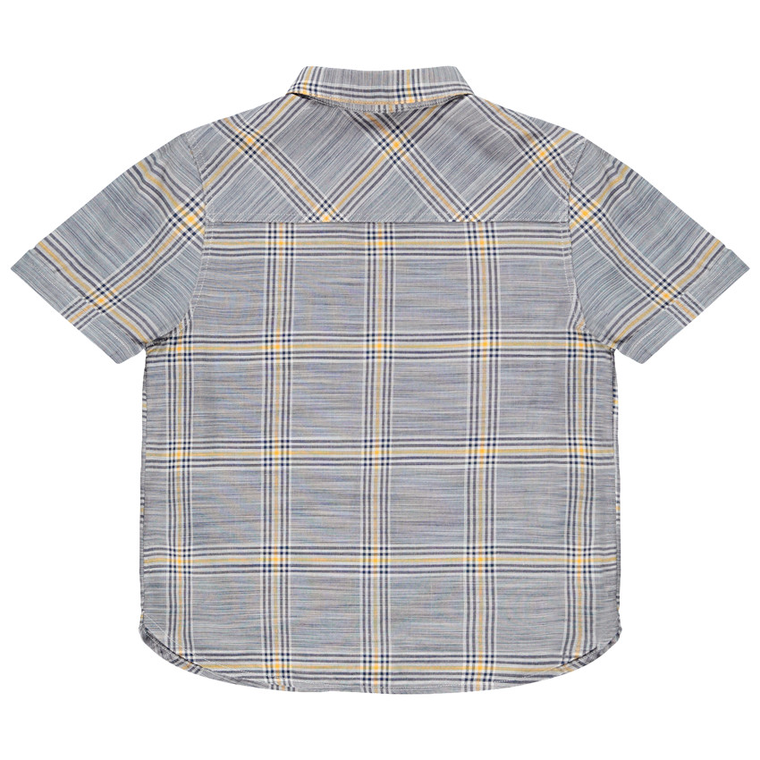 Chemise manches courtes à carreaux pour enfant garçon 