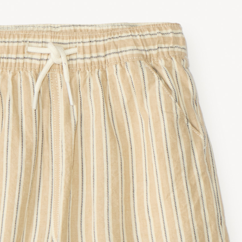 Short en toile à rayures pour garçon 