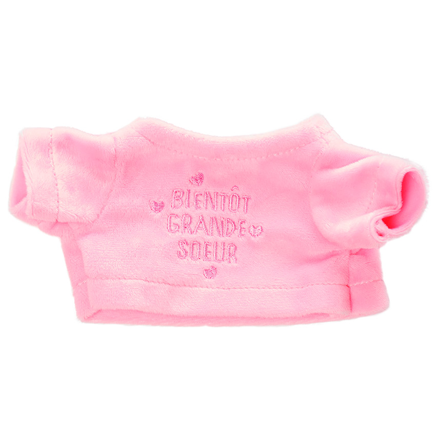 Habillage pour peluche annonce de naissance "tu vas être grande soeur" 