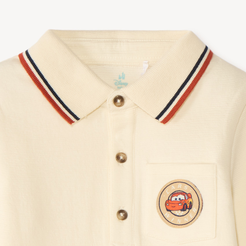 Polo manches longues bébé garçon badge Flash McQueen Disney Pixar 