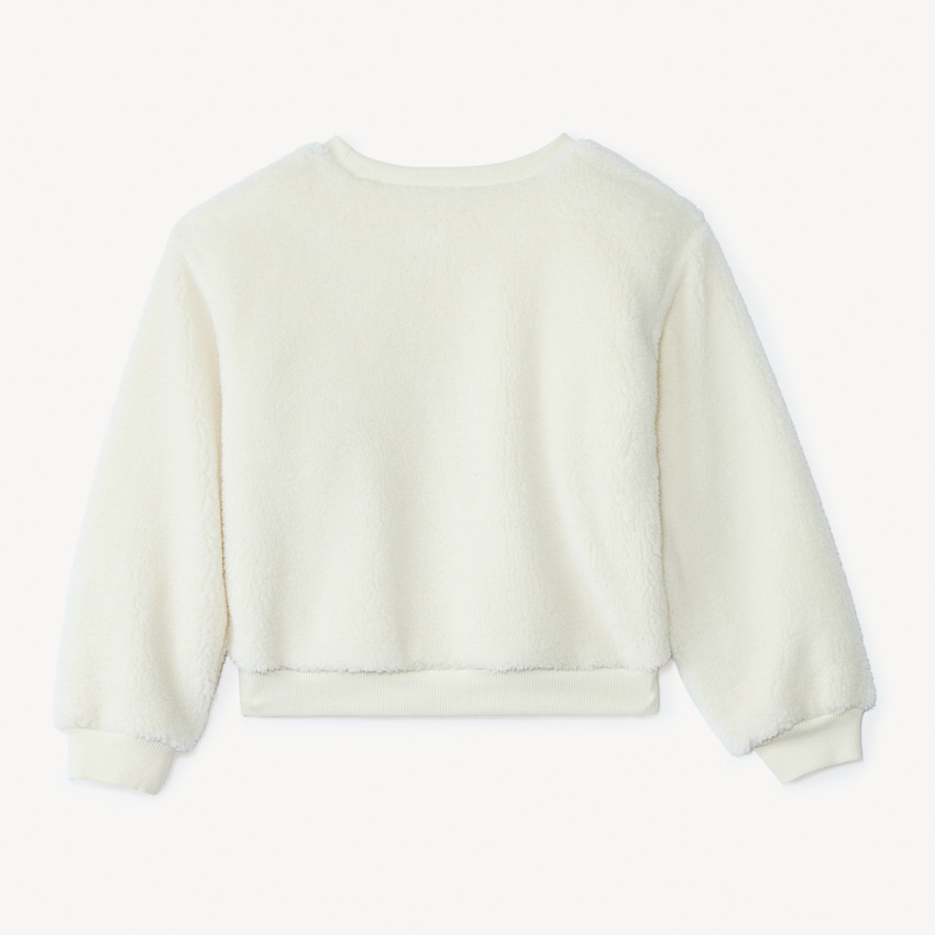 Sweat oversize en sherpa effet fourrure pour fille 