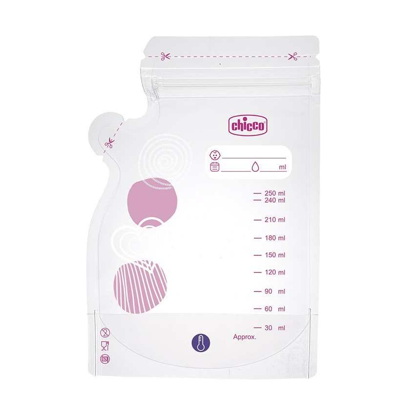 Lot de 30 sachets de conservation de lait maternel 250 ml 