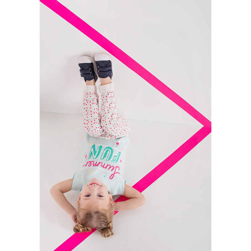 Tee-shirt en coton à message pailleté printé 