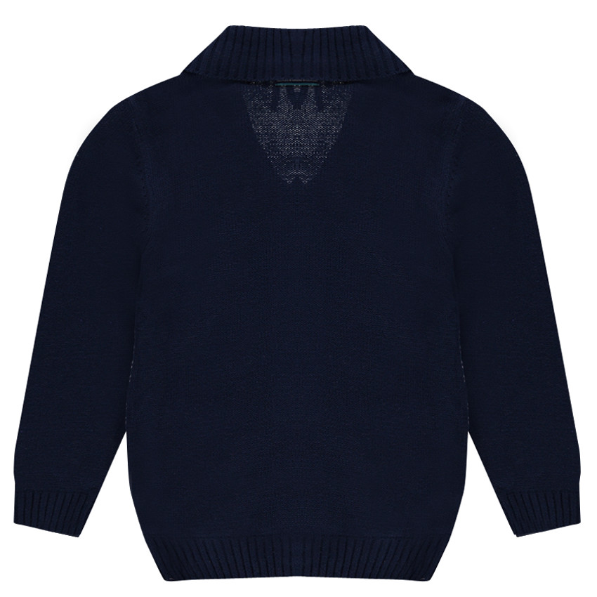 Junior - Gilet en tricot fantaisie col châle 