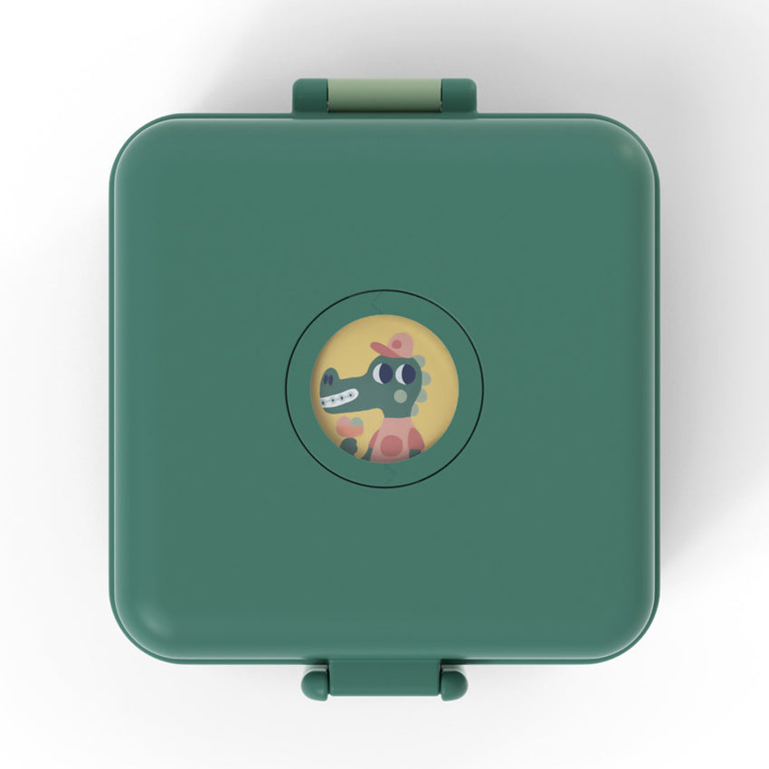 Lunchbox personnalisable 850ml Snacky avec couverts Forest Vert 