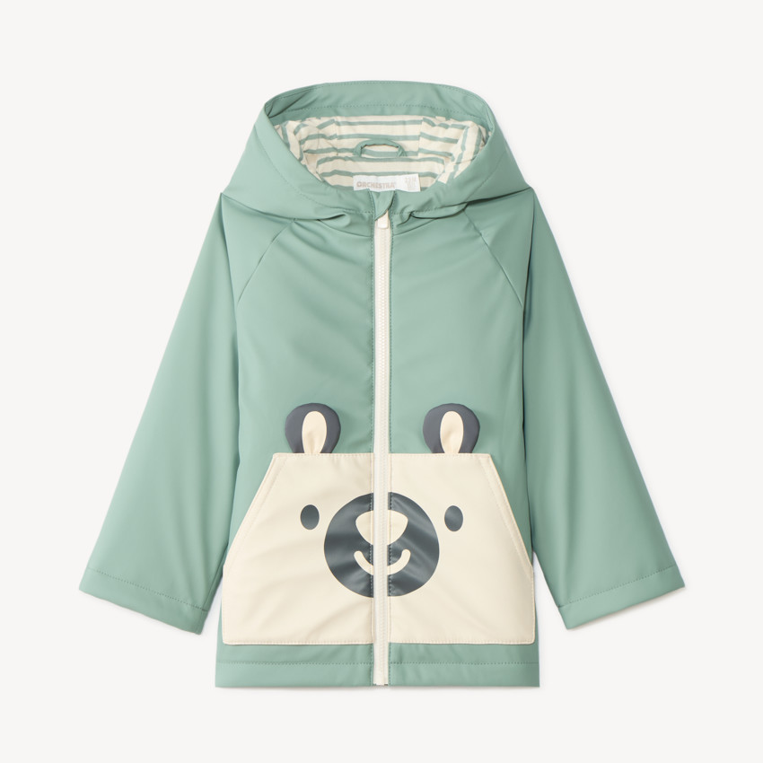 Parka bébé garçon imperméable poche ludique 