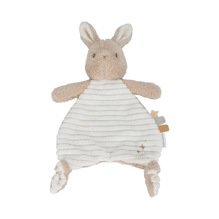 Doudou lapin plat Newborn Naturals avec nouettes  