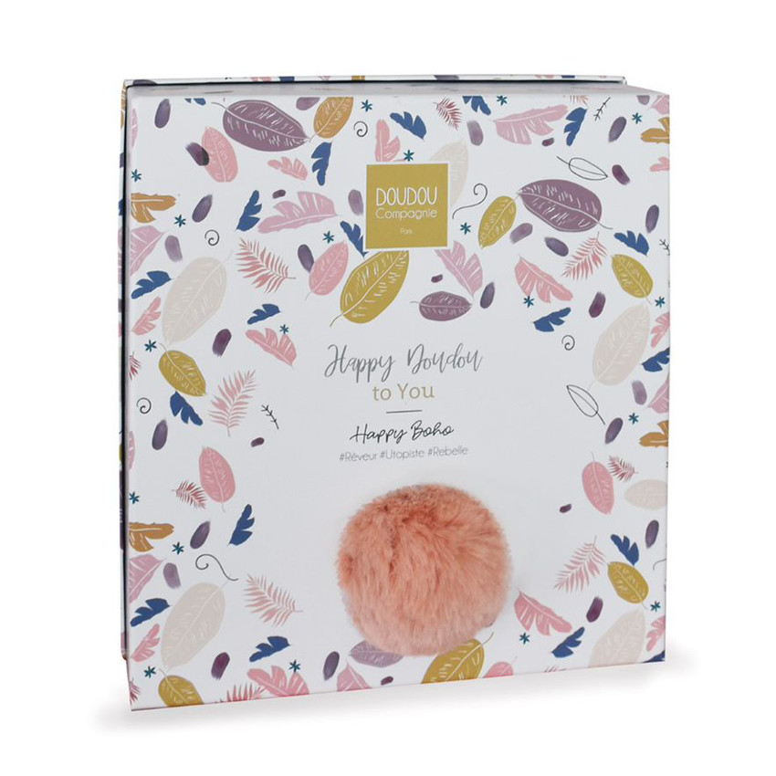 Doudou Happy Boho lapin - Terracotta 