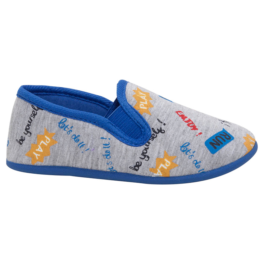 Chaussons bas en jersey avec textes printés 