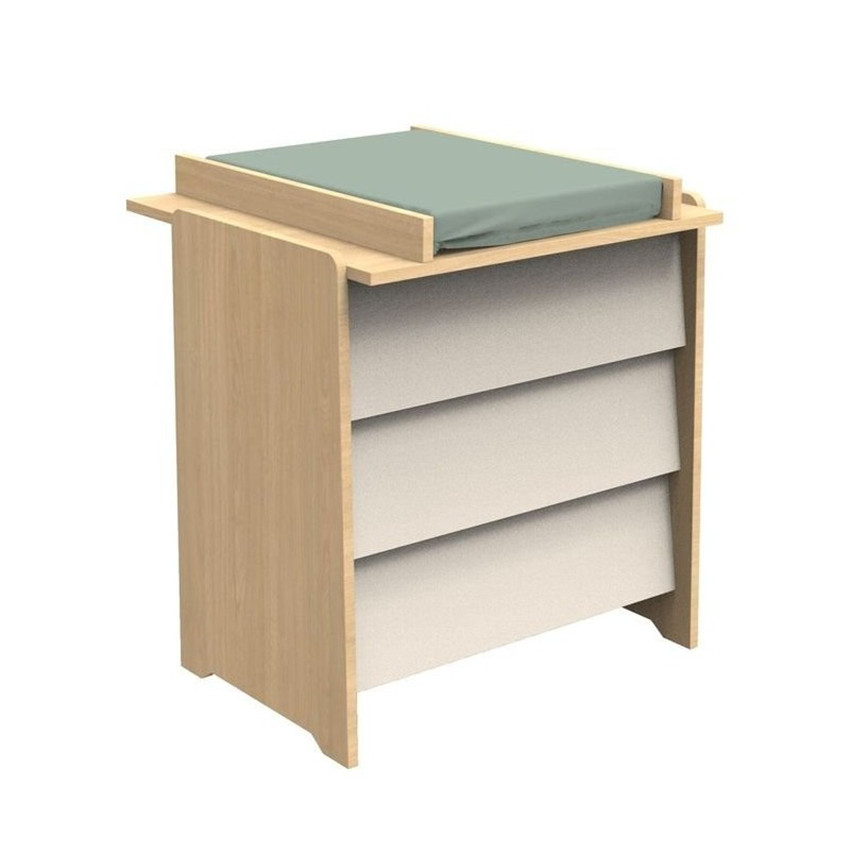 Plan à langer pour commode Vanille aspect chêne miel 