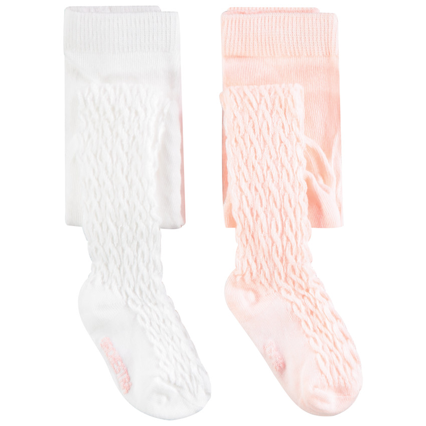 Lot de 2 collants épais en maille fantaisie pour bébé fille 