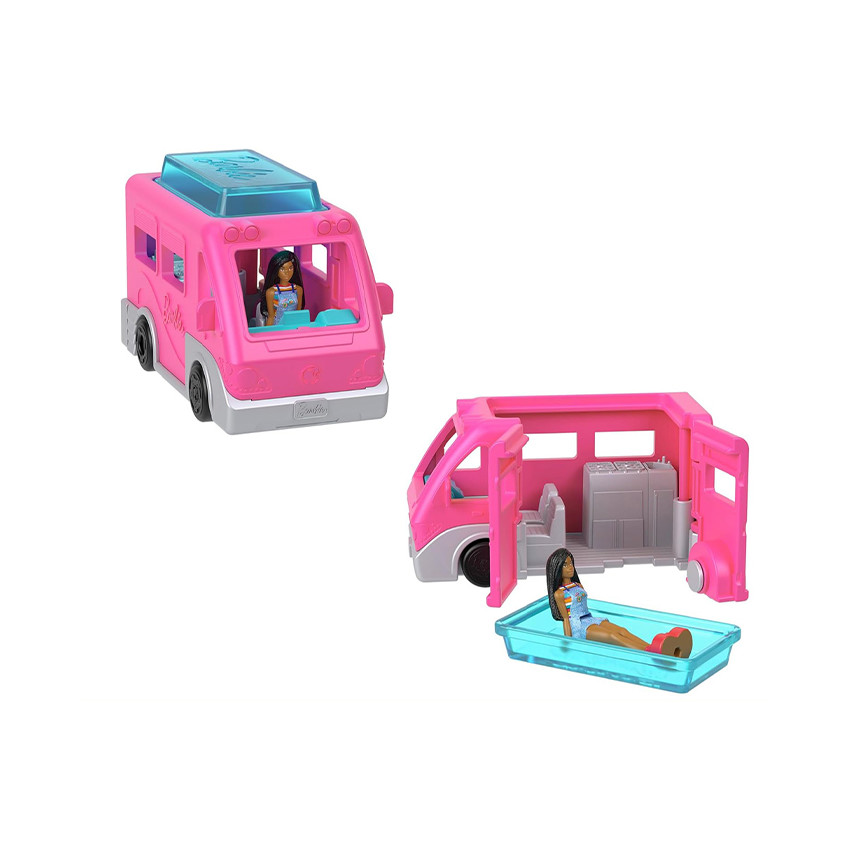 Véhicule miniature mini Barbieland camping-car de rêve  