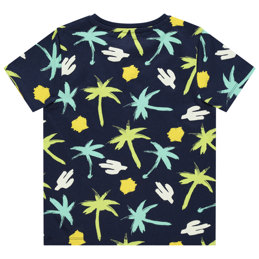 T-shirt manches courtes en coton pour enfant garçon print palmiers 