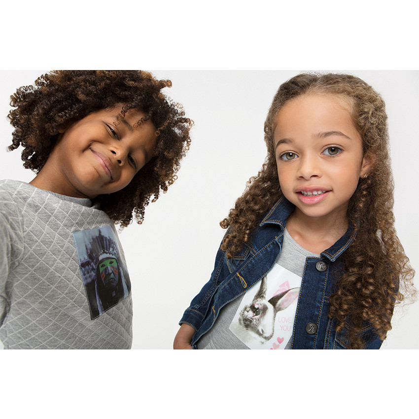 Sweat en molleton à croisillons avec patch indien hologramme 