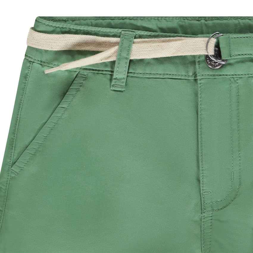 Bermuda ceinturé en twill pour garçon 