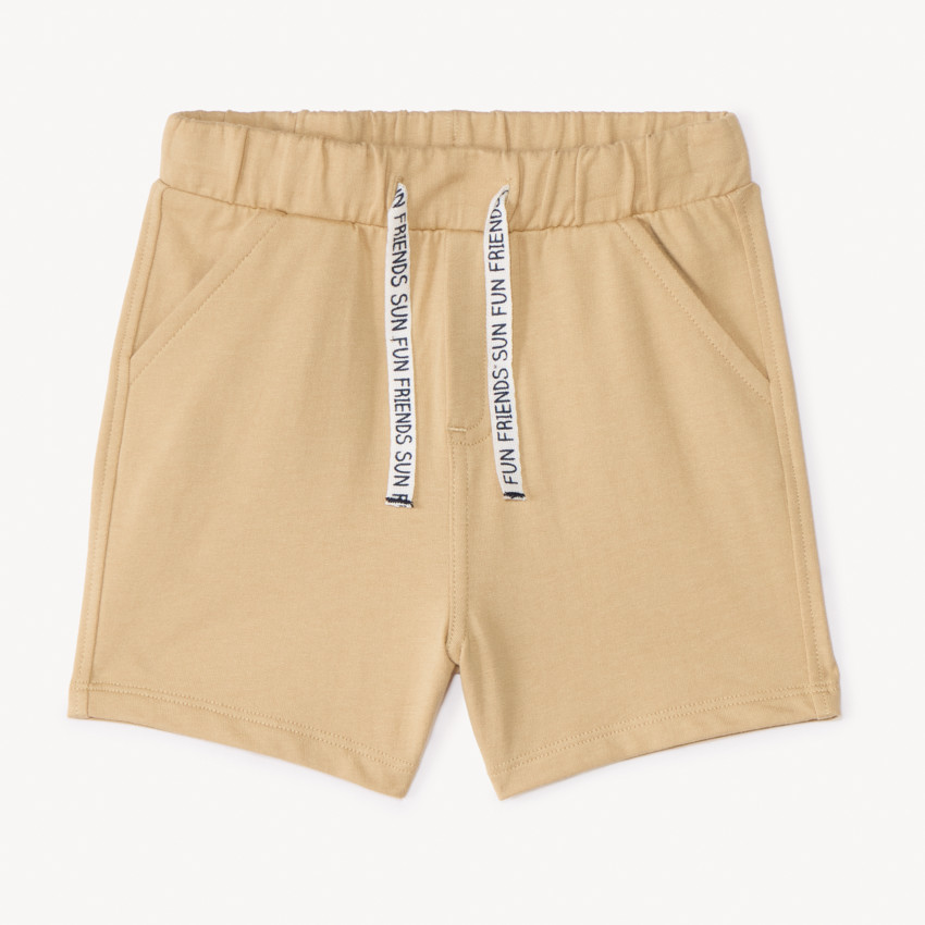 Bermuda en molleton uni pour bébé garçon