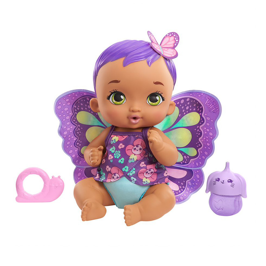 Papillon Violet Boit et Fait Pipi 