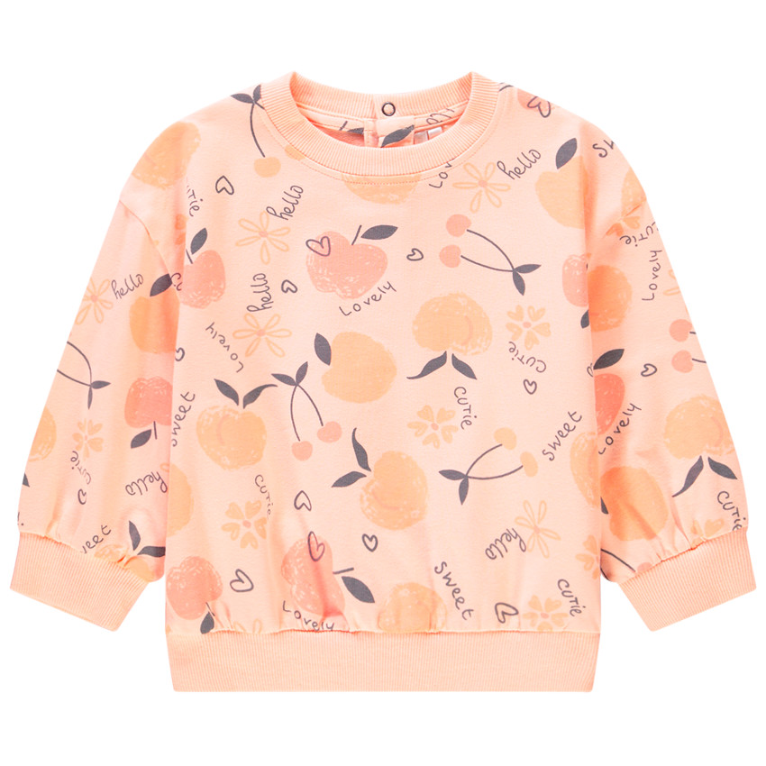 Sweat en molleton avec motif fruits pour bébé fille 