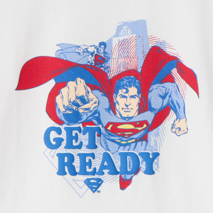 T-shirt manches courtes print Superman Warner pour garçon 