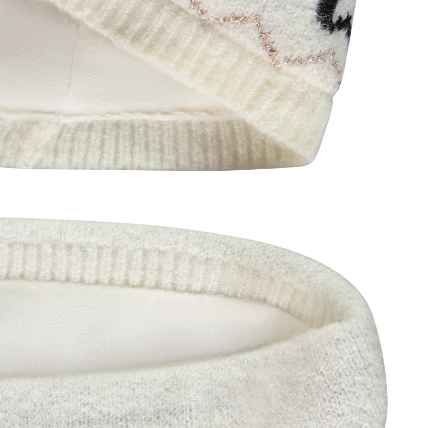 Ensemble bonnet + snood en tricot fantaisie avec pompon pour fille 