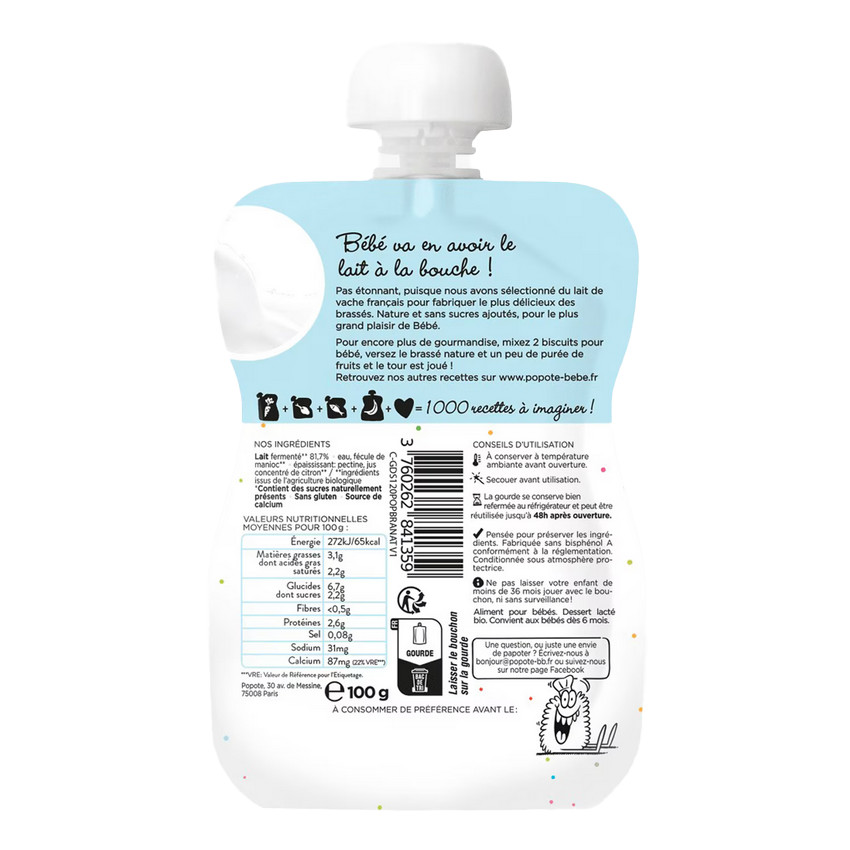 Gourde Le brassé nature 100g 