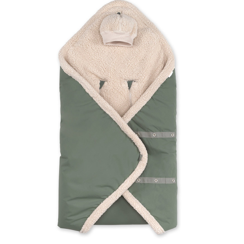 Couverture enveloppante Biside auto - Pady Rainy + Teddy - Green - 0-12 m 