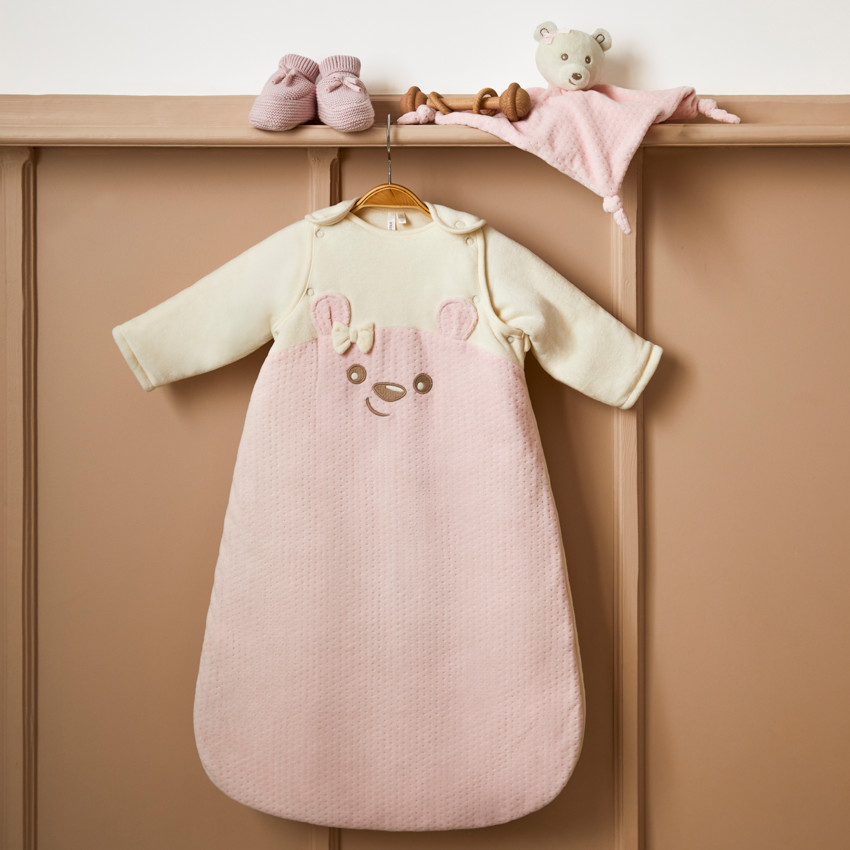 Paire de chaussons en tricot uni pour bébé fille 
