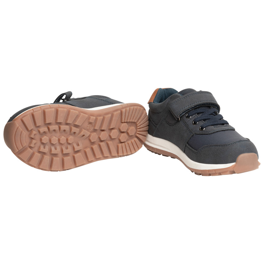 Baskets basses à lacets et scratch pour enfant garçon 