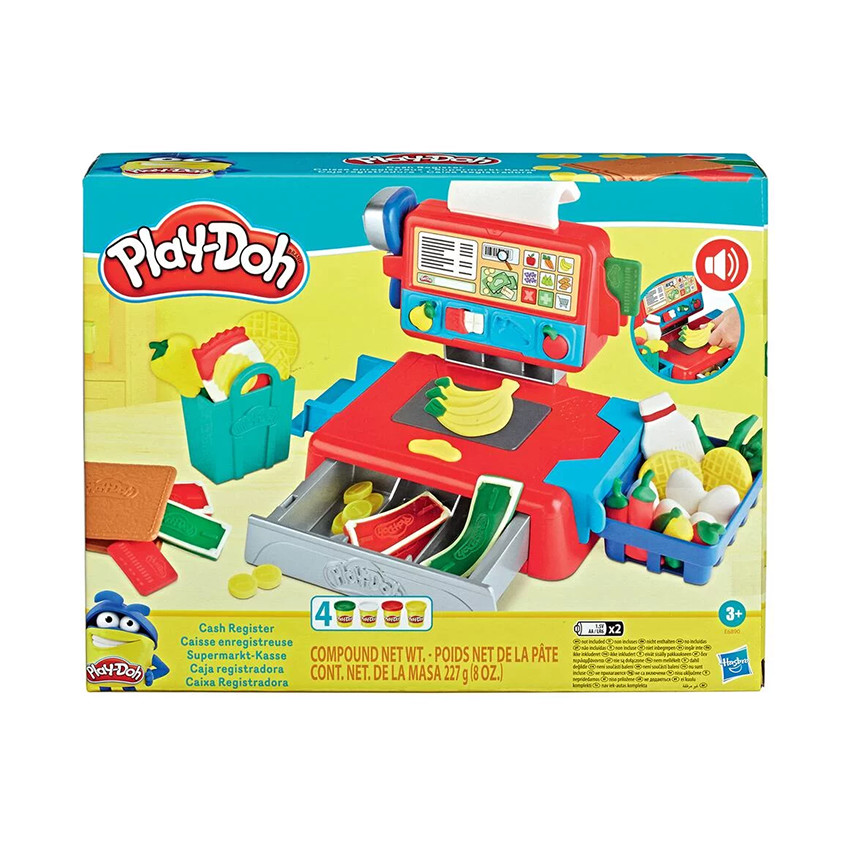 Caisse enregistreuse avec 4 pâtes à modeler Play-Doh 