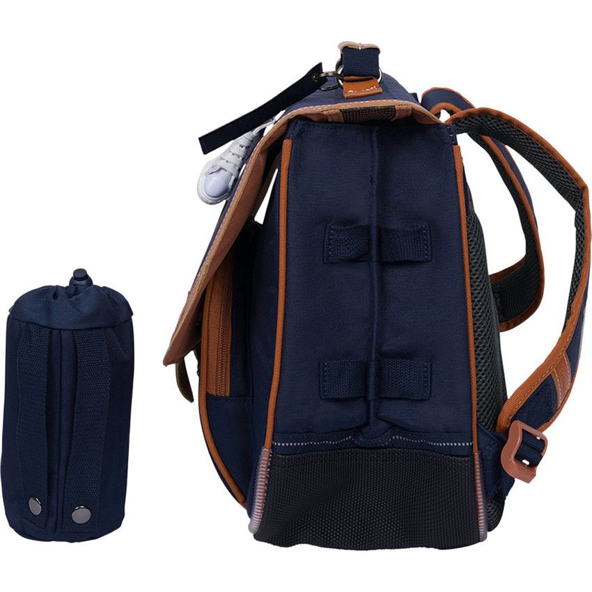 Cartable Camille avec poche pour gourde - bleu 