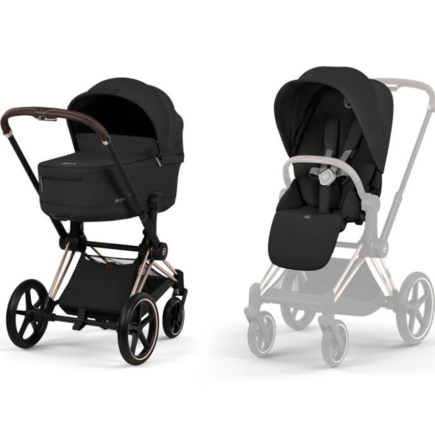 Poussette Duo Priam 2026 Rose Gold-Sepia Black 