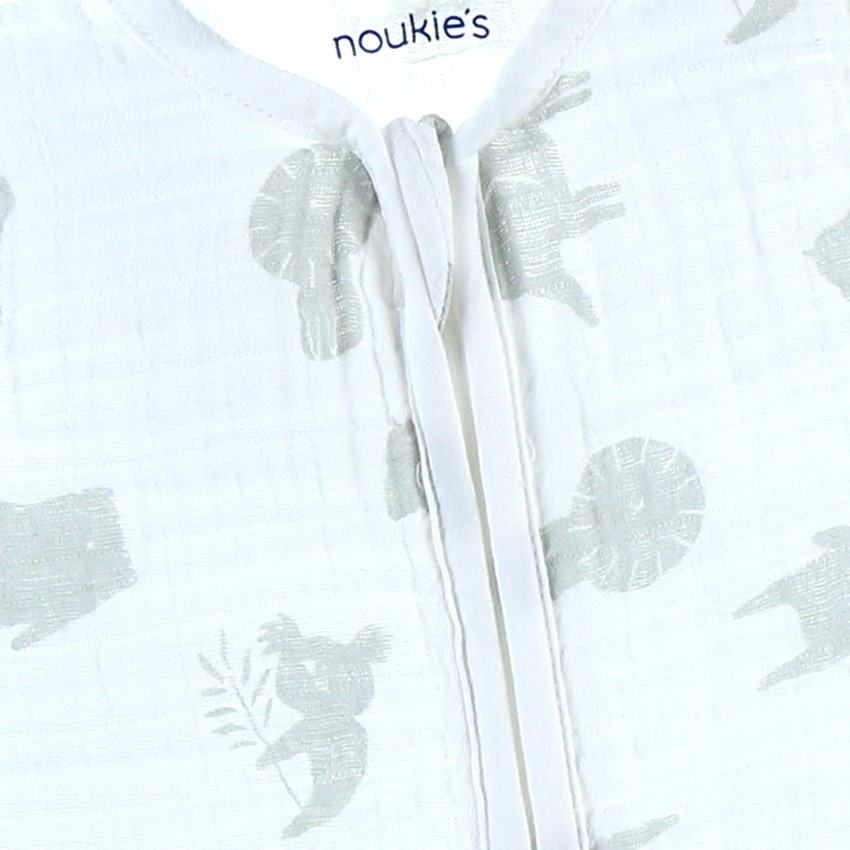 Gigoteuse sans manches en mousseline 50 cm - Safari sauge 