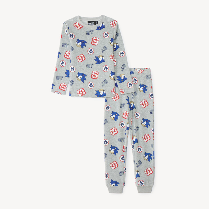 Ensemble de pyjama Sonic en velours garçon 
