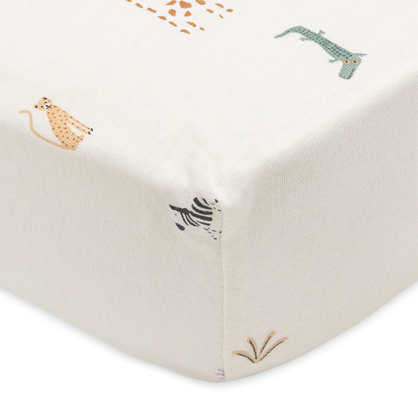 Drap housse en jersey 60 x 120 cm Jungle Jambo 