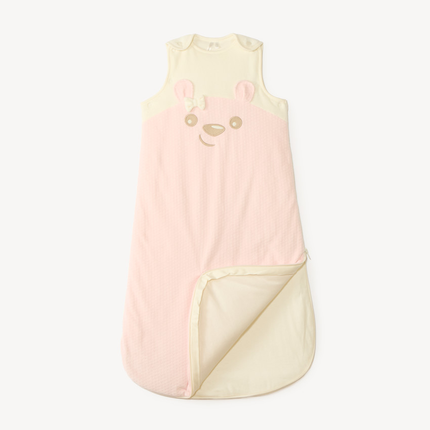 Gigoteuse en velours avec manches amovibles broderie ourson TOG 3 pour bébé fille 