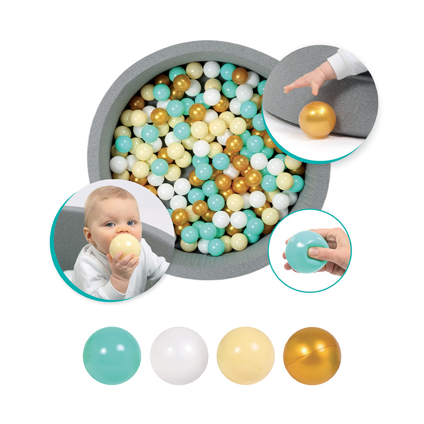 Lot de 90 balles de jeu Ø 6cm or 