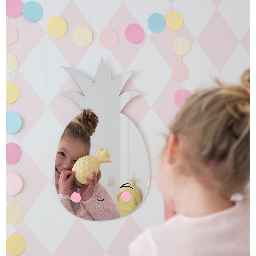 Miroir ananas - Rose 
