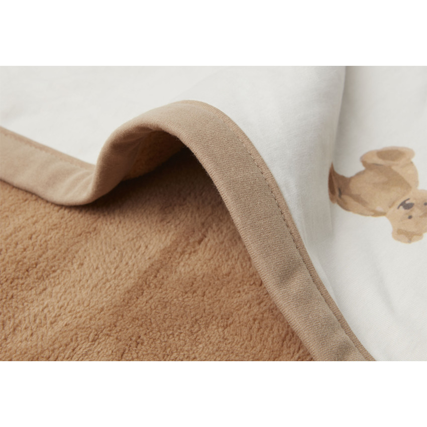 Couverture en jersey 75 x 100 cm Teddy Bear - Ecru (Jollein) - Image 2